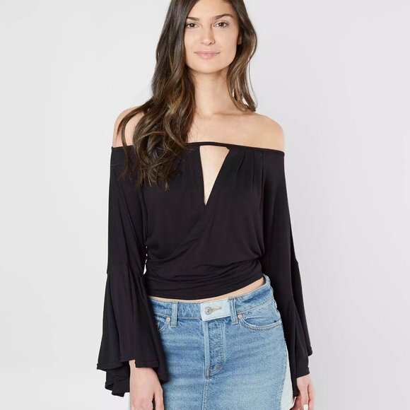 FREE PEOPLE Last Time Off The Shoulder Top - Size: S - Picture 2 of 4